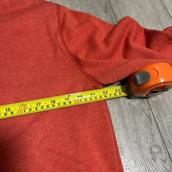 Old Navy Mens Crew Neck Coral Red/Orange Long Sleeve Sweater L Size Large - Picture 3 of 6